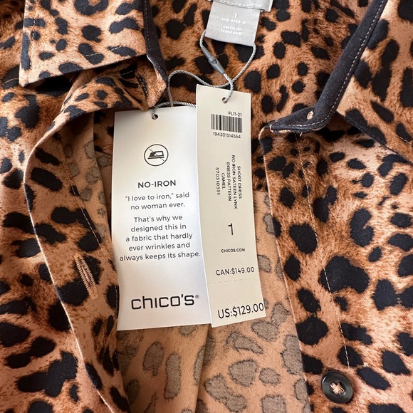 NWT Chico’s Animal Print Dress - Picture 5 of 10
